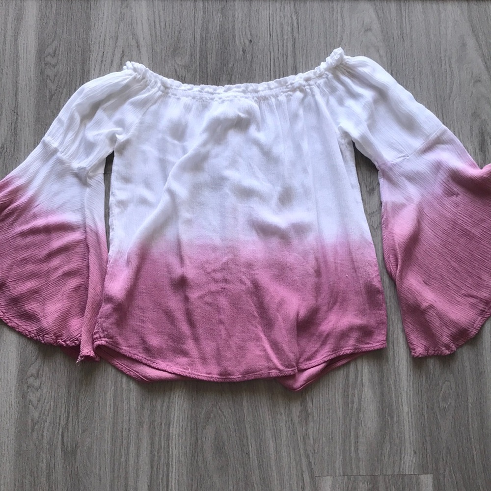 Off the shoulder ombré top